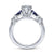 Gabriel & Co 14K White Gold Round Three Stone Sapphire and Diamond Engagement Ring  ER6002W44SA