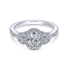 Gabriel & Co 14K White Gold Oval Diamond Halo Engagement Ring ER6276W44JJ