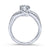 Gabriel & Co 14K White Gold Round Bypass Diamond Engagement Ring ER6360W44JJ