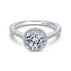 Gabriel & Co 14K White Gold Round Halo Diamond Engagement Ring  ER6419W44JJ