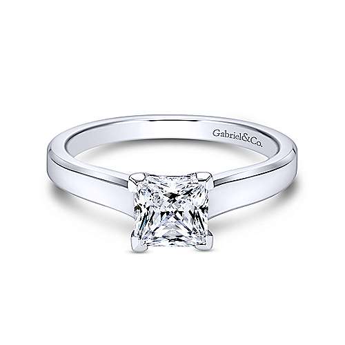 Gabriel & Co 14K White Gold Princess Cut Diamond Engagement Ring  ER6575W4JJJ