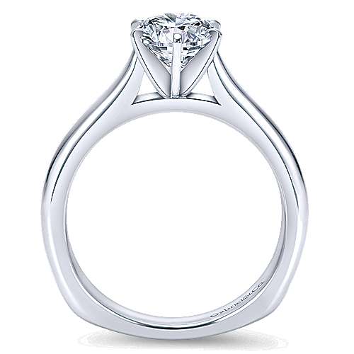Gabriel &amp; Co 14K White Gold Round Diamond Engagement Ring  ER6623W4JJJ