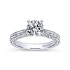 Gabriel & Co Vintage 14K White Gold Round Diamond Engagement Ring  ER6636W4JJJ