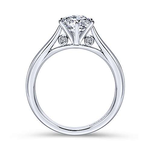 Gabriel & Co 14K White Gold Round Diamond Engagement Ring  ER6668W44JJ