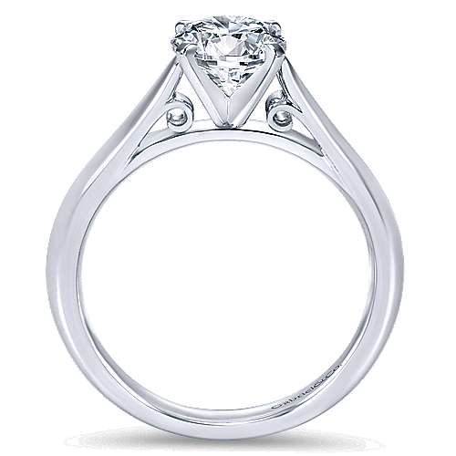 Gabriel &amp; Co 14K White Gold Round Diamond Engagement Ring  ER6672W4JJJ