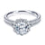Gabriel & Co 14K White Gold Round Diamond Halo Engagement Ring ER6710W44JJ