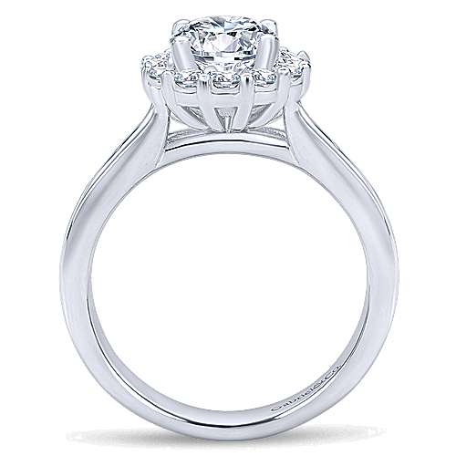 Gabriel & Co 14K White Gold Round Diamond Halo Engagement Ring ER6941W44JJ