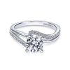 Gabriel & Co 14K White Gold Round Bypass Diamond Engagement Ring  ER6974W44JJ