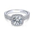 Gabriel & Co 14K White Gold Round Diamond Halo Engagement Ring ER6984W44JJ