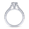 Gabriel & Co 14K White Gold Round Diamond Engagement Ring  ER7227W44JJ