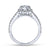 Gabriel & Co 14K White Gold Cushion Halo Round Diamond Engagement Ring  ER7252W44JJ