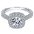 Gabriel & Co 14K White Gold Round Diamond Halo Engagement Ring ER7256W44JJ