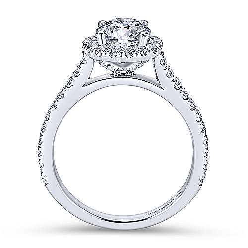 Gabriel & Co 14K White Gold Round Diamond Halo Engagement Ring ER7259W44JJ