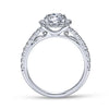 Gabriel & Co 14K White Gold Round Halo Diamond Engagement Ring  ER7261W44JJ