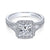 Gabriel & Co 14K White Gold Princess Cut Diamond Halo Engagement Ring ER7277W44JJ