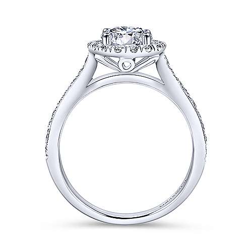 Gabriel & Co 14K White Gold Round Diamond Halo Engagement Ring ER7278W44JJ