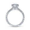 Gabriel & Co Platinum Round Diamond Engagement Ring  ER7389PT3JJ
