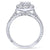 Gabriel & Co Vintage 14K White Gold Cushion Halo Diamond Engagement Ring  ER7500W44JJ