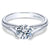 Gabriel & Co 14K White Gold Round Diamond Engagement Ring  ER7516W4JJJ
