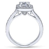 Gabriel & Co 14K White Gold Emerald Cut Diamond Halo Engagement Ring ER7528W44JJ