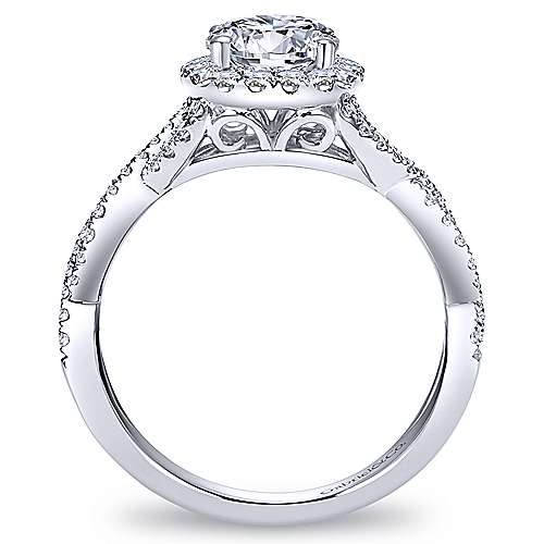 Gabriel & Co. 14k White Gold Round Halo ENGAGEMENT RING ER7543W44JJ