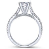 Gabriel & Co 14K White Gold Round Twisted Diamond Engagement Ring ER7544W44JJ
