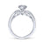 Gabriel & Co 14K White Gold Round Diamond Twisted Engagement Ring ER7546W44JJ