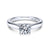 Gabriel & Co Unique 18K White Gold Round Diamond Engagement Ring  ER8087W8JJJ