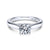 Gabriel & Co Unique 18K White Gold Round Diamond Engagement Ring  ER8087W8JJJ