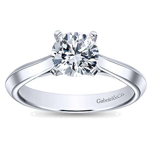 Gabriel & Co 14K White Gold Round Diamond Engagement Ring  ER8296W4JJJ