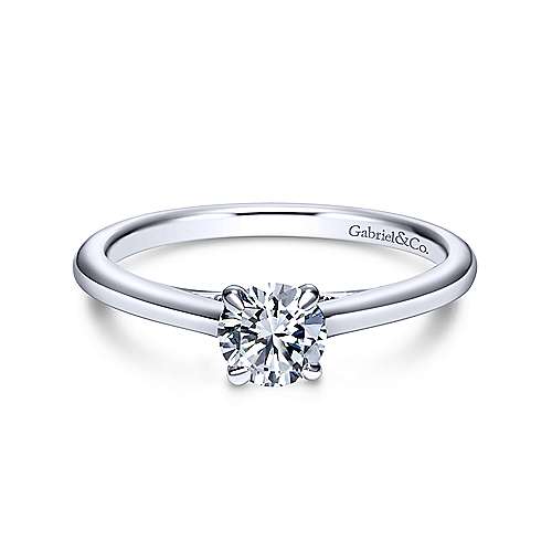 Gabriel & Co 14K White Gold Round Diamond Engagement Ring  ER8686W4JJJ