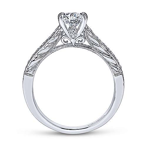 Gabriel & Co 14K White Gold Oval Diamond Engagement Ring  ER8805W44JJ