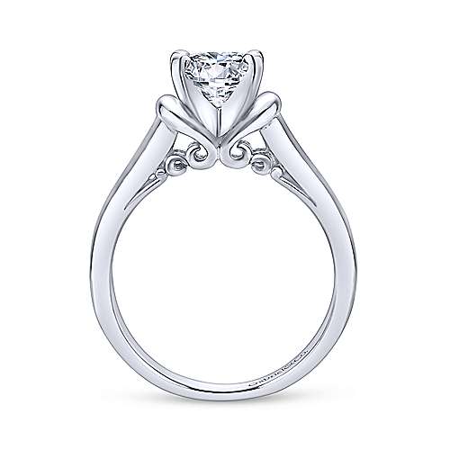 Gabriel &amp; Co 14K White Gold Round Diamond Engagement Ring  ER9025W4JJJ