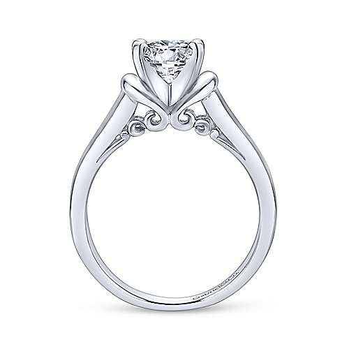Gabriel & Co 14K White Gold Round Diamond Engagement Ring  ER9025W4JJJ