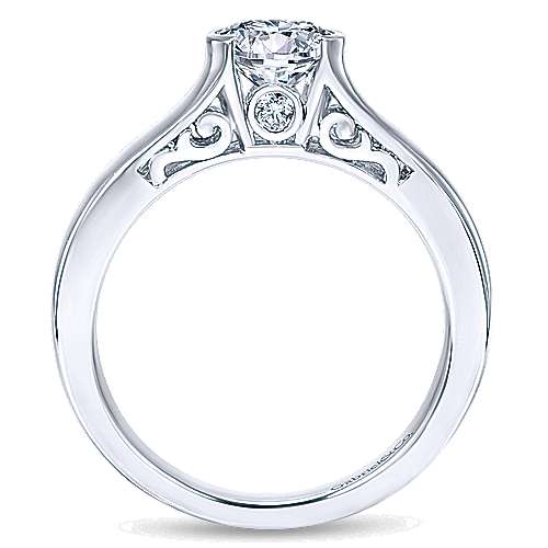 Gabriel &amp; Co 14K White Gold Round Diamond Engagement Ring  ER9057W44JJ