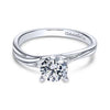 Gabriel & Co 14K White Gold Round Diamond Engagement Ring  ER9087W4JJJ