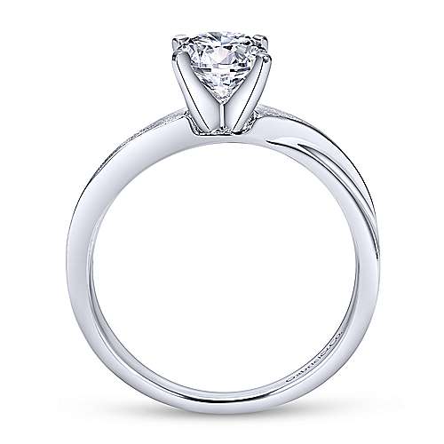 Gabriel & Co 14K White Gold Round Diamond Engagement Ring  ER9087W4JJJ