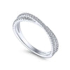 Gabriel & Co. 14K White Gold Criss Cross Diamond Stackable Ring LR51169W45JJ