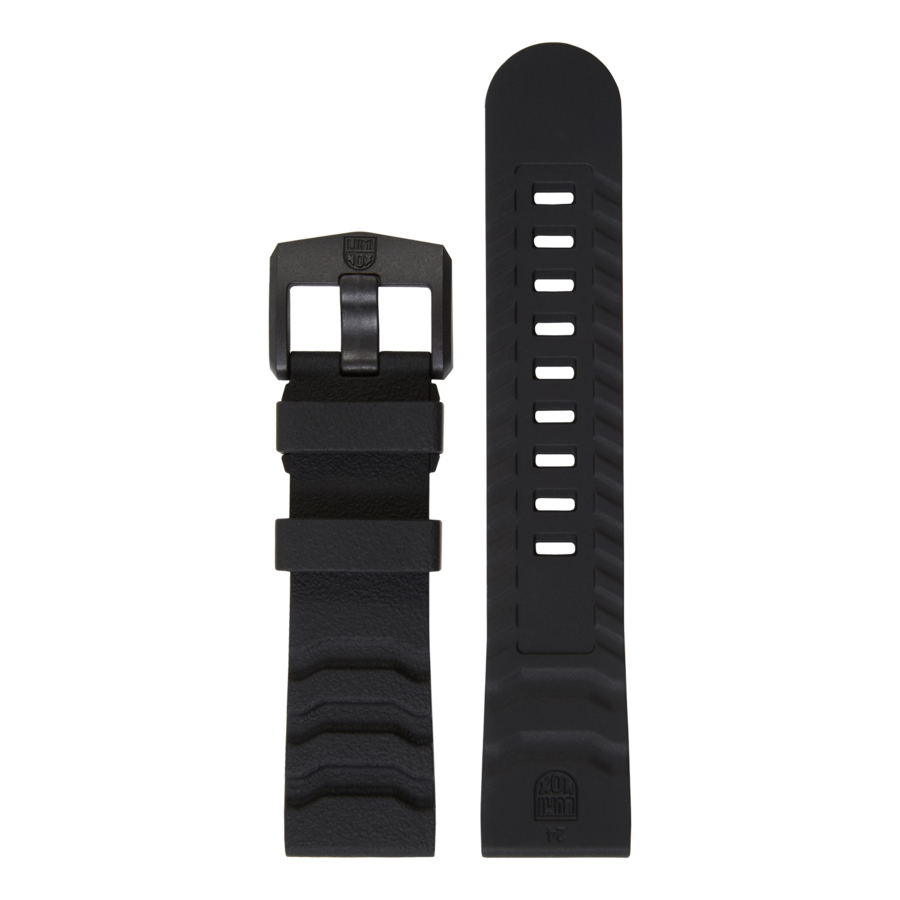 Luminox FPX.3800.20B.K Black Rubber 24mm Watch Strap For Navy SEAL 3600, 3800