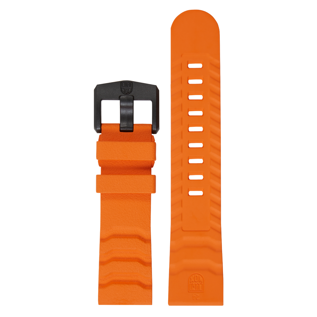 Luminox Men&#39;s 3600 Navy SEAL Series Orange Rubber Strap Black Buckle Watch Band FPX.3800.35B.K