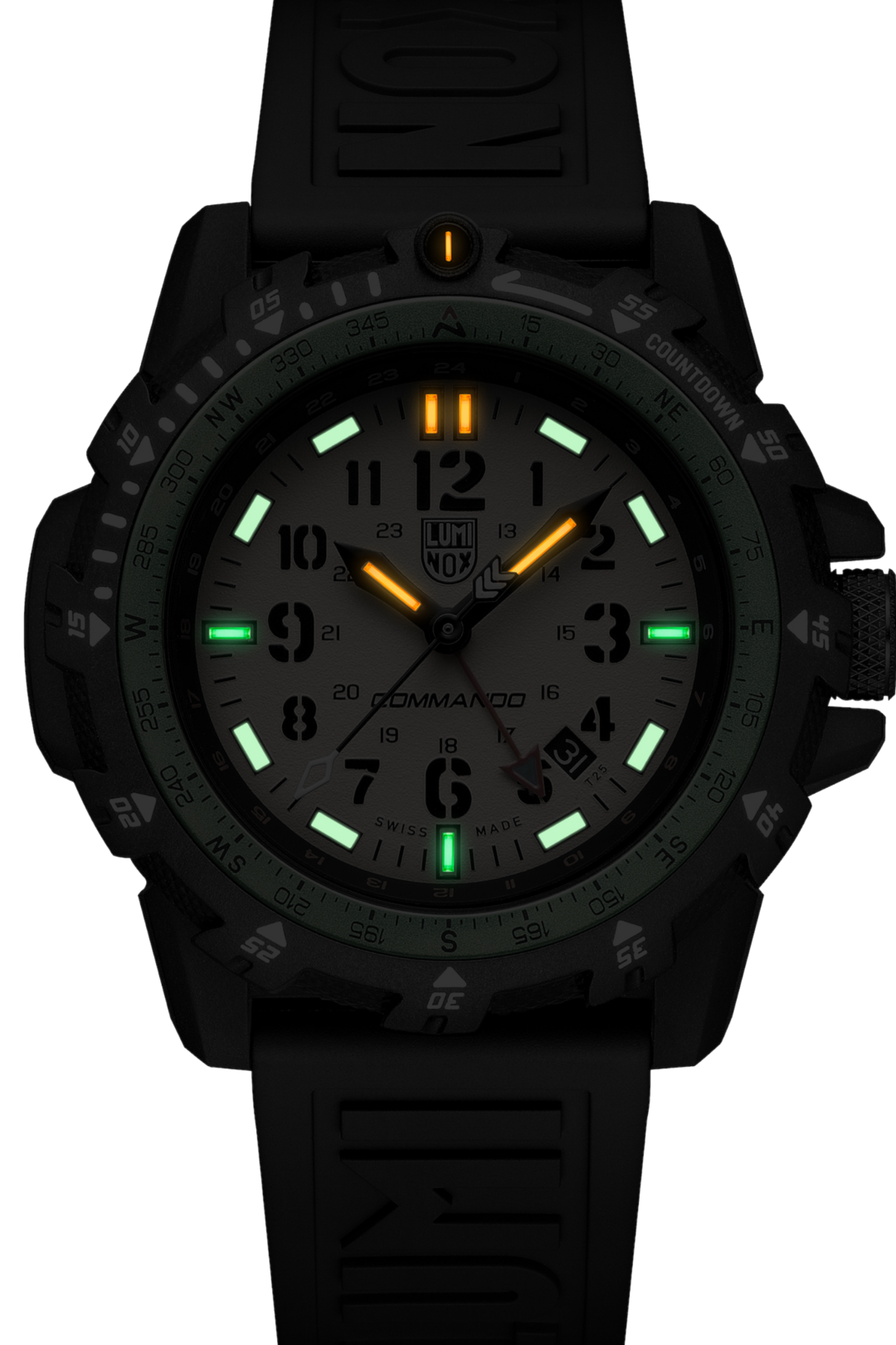 LUMINOX 3321 Commando Raider Military Black Rubber Strap Watch