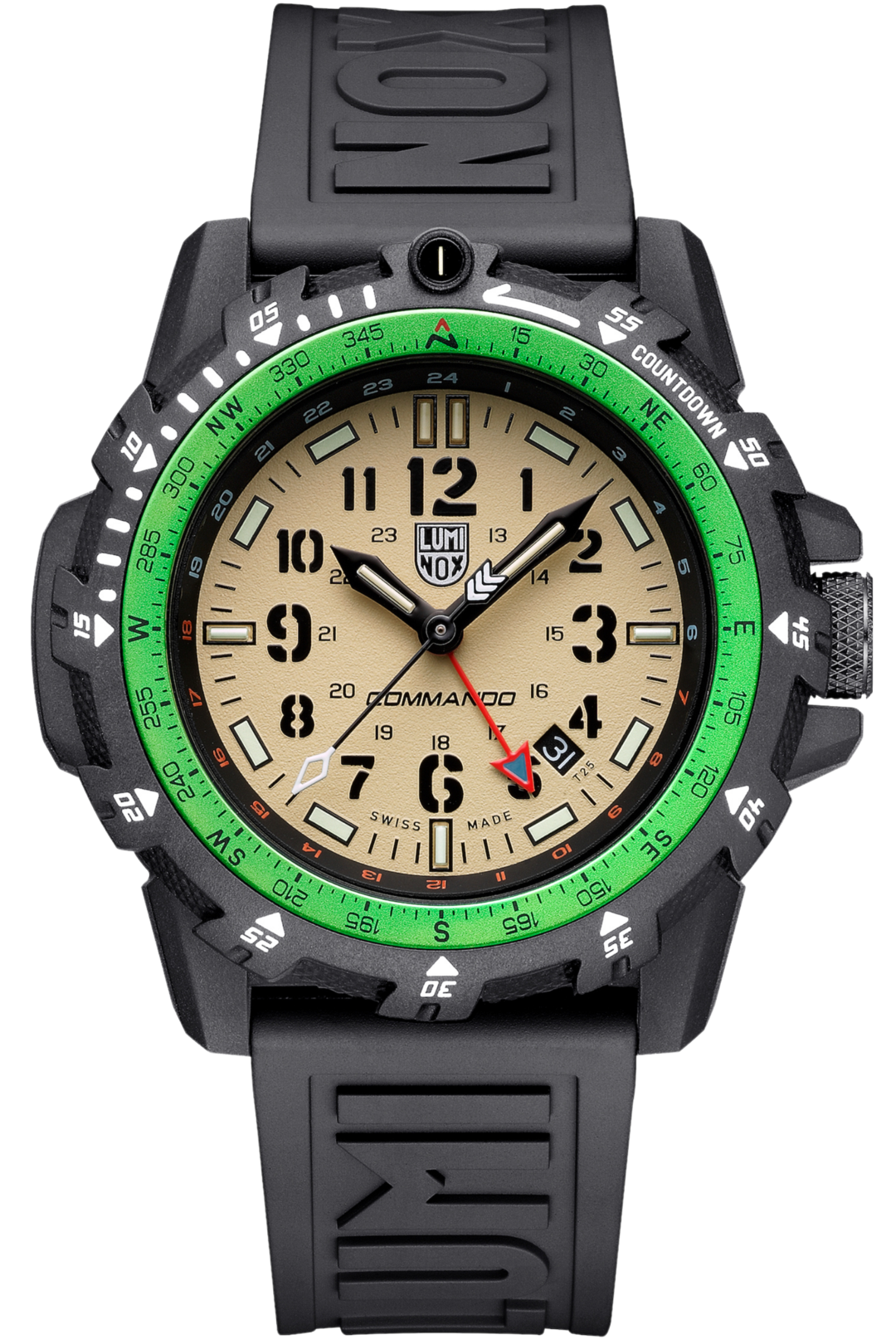 LUMINOX 3321 Commando Raider Military Black Rubber Strap Watch
