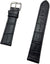 24mm Alligator Print Black Leather Strap with Steel Buckle Replacement Band