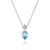 Gabriel & Co 14k White Gold 0.03ct Diamond Blue Topaz Necklace NK5751W45BT