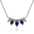 Gabriel & Co 14k White Gold 0.08ct Diamond Sapphire 17.5in Necklace NK6075W45SA