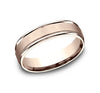 Benchmark RECF7602SR Rose 14k 6mm Men's Wedding Band Ring