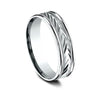 Benchmark RECF7603W White 14k 6mm Men's Wedding Band Ring