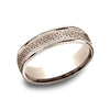 Benchmark RECF846358R Rose 14k 6mm Men's Wedding Band Ring