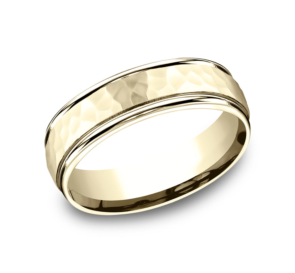 Benchmark RECF865591Y Yellow 14k 6.5mm Men&#39;s Wedding Band Ring
