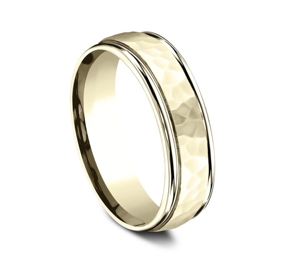 Benchmark RECF865591Y Yellow 14k 6.5mm Men&#39;s Wedding Band Ring